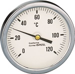 Термометр 1/2″ Ø 80 мм акс. L=100 mm