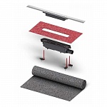 ECE TECEdrainprofile Комплект для монтажа душевого профиля сталь брашированная 641024