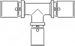 Oventrop Прессовый тройник с уменьшенным отводом 40 х 32 х 40 мм