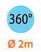 Распылыляющая головка Claber на 360° микро-туман -10шт,                                          S= 3м², BL (10)